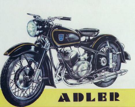 German Adler MB250 two-stroke twin — the design influence behind Yamaha's first parallel-twin motorcycle